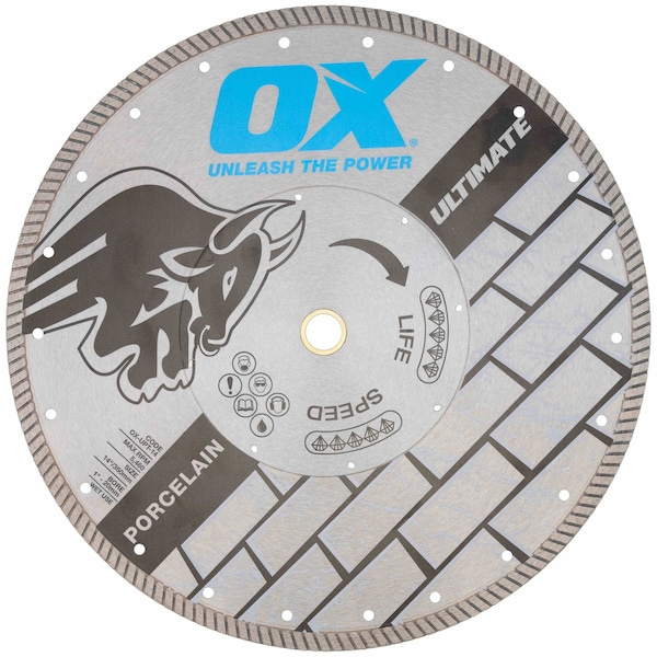 Ultimate Porcelain Tile Diamond Blade, Diameter: 12" / 300mm, Bore: 1" - 20mm